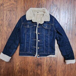 Shearling lined denim jacket